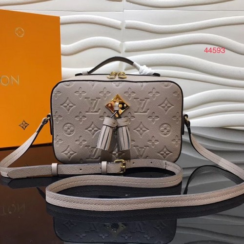 Louis Vuitton originální mongramový potisk SAINTONGE M44593 světle šedá
