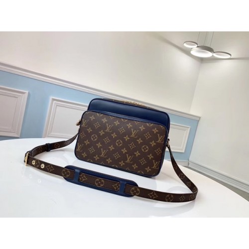 Originální plátěná kabelka Louis Vuitton s monogramem M51478 modrá