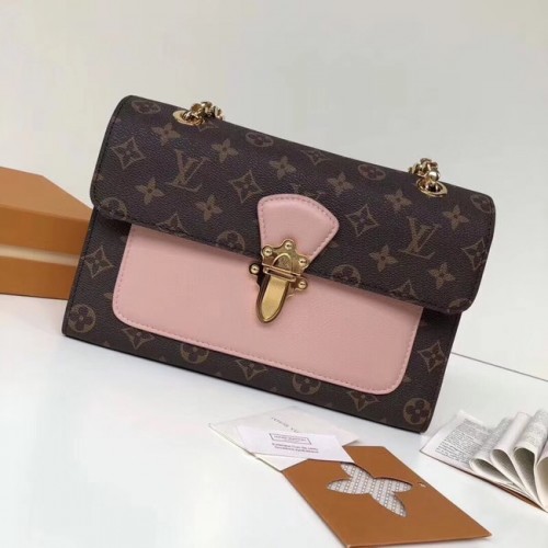 Originální kabelka Louis Vuitton Monogram Victoire M41730 růžová