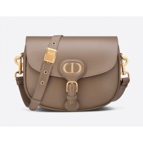 Střední kabelka Dior Bobby Bag z telecí kůže v taupe barvě M9319U