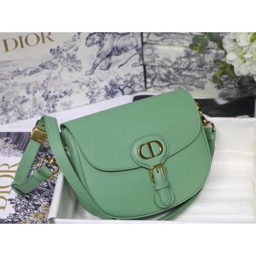 STŘEDNÍ DIOR BOBBY BAG Teplá taupe telecí kůže M9319U zelená
