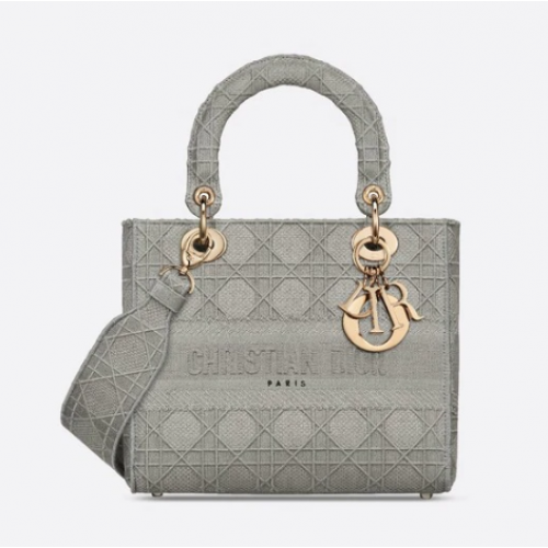 STŘEDNÍ DÁMSKÁ TAŠKA D-LITE Cannage Embroidery M0565OREY šedá