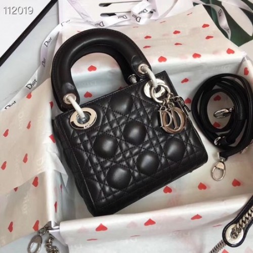 MINI LADY DIOR-TAS VAN LAMSLEER CAL44500 černá