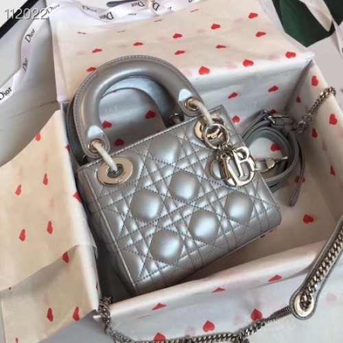 MINI LADY DIOR-TAS VAN LAMSLEER M15P šedá