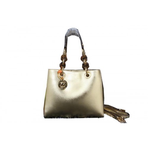 Cestovní taška Michael Kors Jet Set Iridescent Leather MK9008 Gold