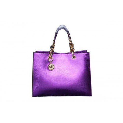 Cestovní taška Michael Kors Jet Set Iridescent Leather MK9009 Purple