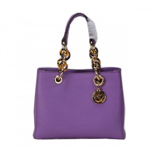 Cestovní taška Michael Kors Jet Set Original Leather MK0619 Lavender