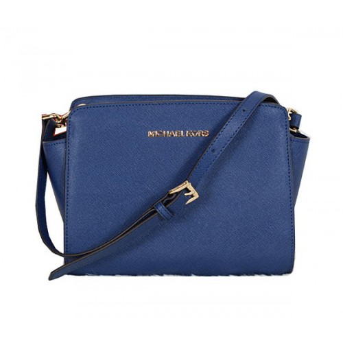 Kabelka Michael Kors Mini Selma přes rameno MK8701 Royal Blue