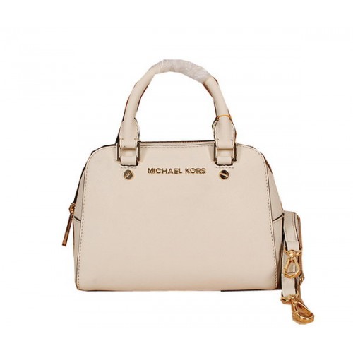 Originální kožená taška Michael Kors Saffiano s horní rukojetí MK2603 OffWhite