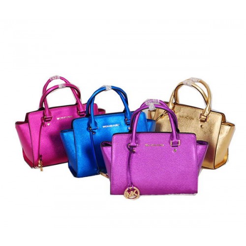 Kabelka Michael Kors Selma z lesklá kůže MK0513