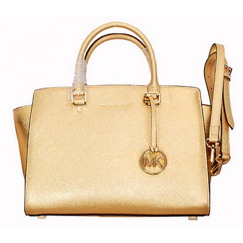 Kabelka Michael Kors Selma Top-Zip Satchel 8700 Gold