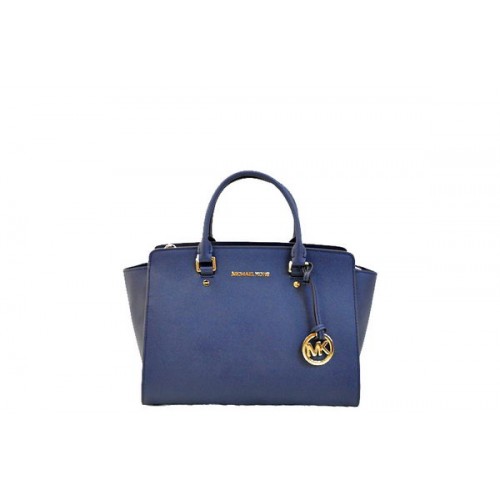Michael Kors Selma Top-Zip Satchel Bag MK1990 Royal Blue