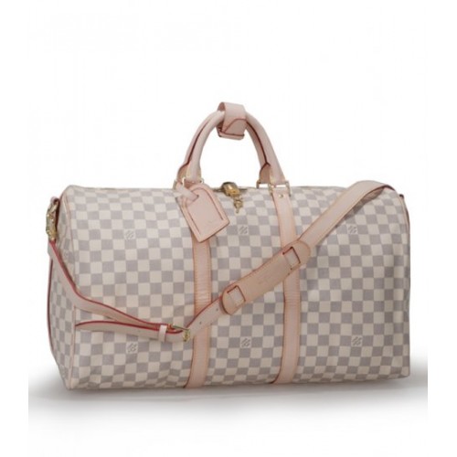 Kabelka Louis Vuitton Monogram Canvas Keepall 50 s ramenním popruhem N41430