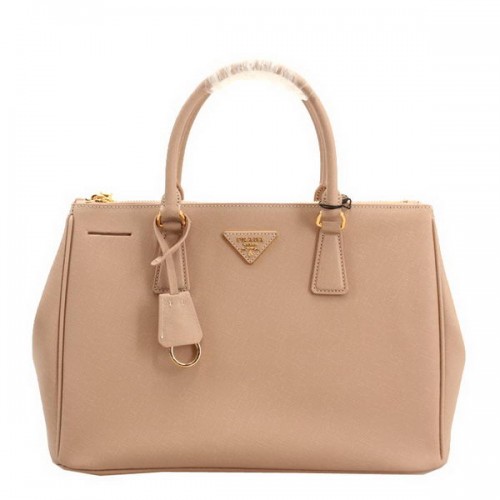 Prada BN2274 Saffiano Leather 33CM Tote Bag Apricot