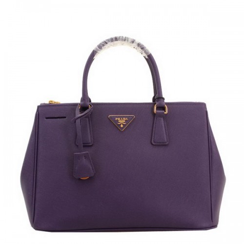 Prada BN2274 Saffiano kožená taška 33cm fialová