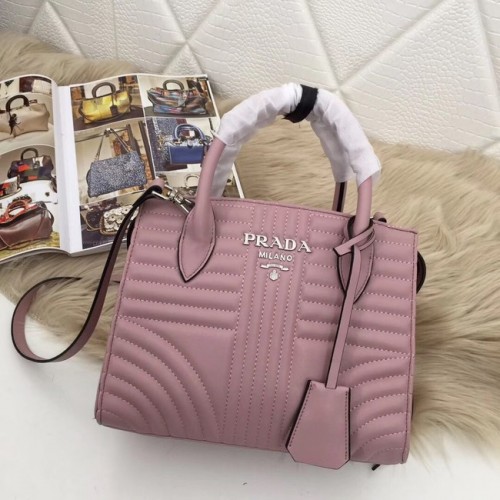 Prada kabelka z telecí kůže 1BA045 růžová