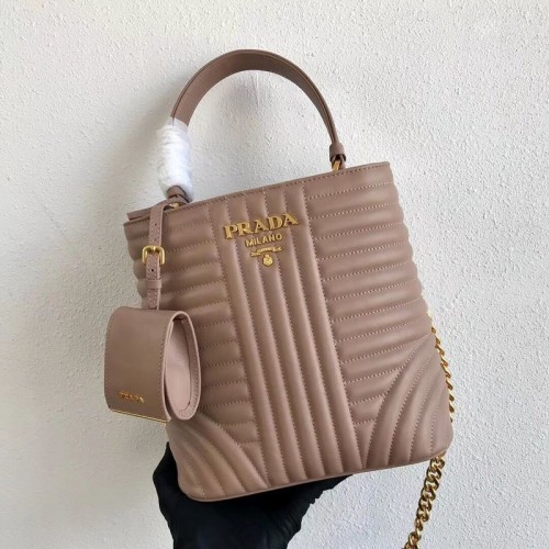 Prada Double Saffiano Original Telecí Kožená Kabelka 1BA212 Růžová