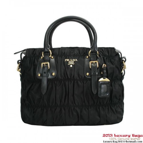 Prada Gaufre Nylon Fabric Totes BN1336 Black