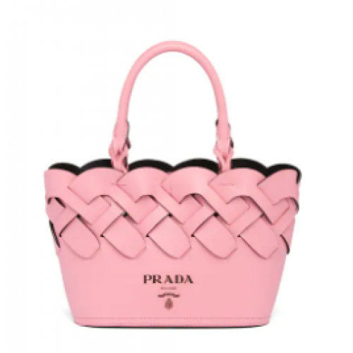 Prada kožená taška Tress Tote 1BG318 růžová