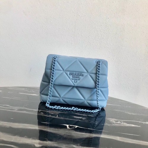 Malá kabelka Prada Spectrum přes rameno 1BD233 modrá