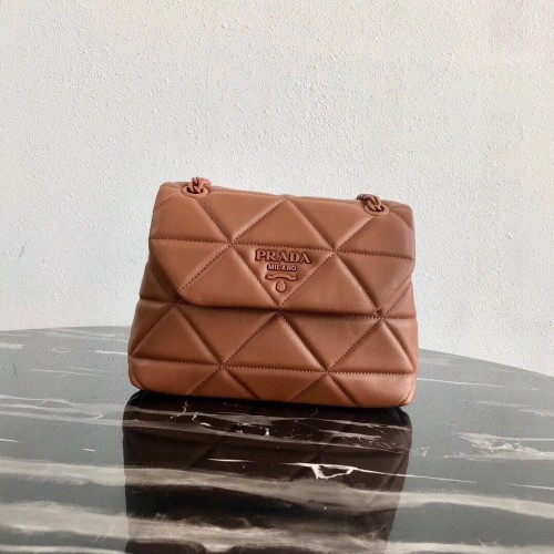 Malá kabelka přes rameno Prada Spectrum 1BD233 hnědá