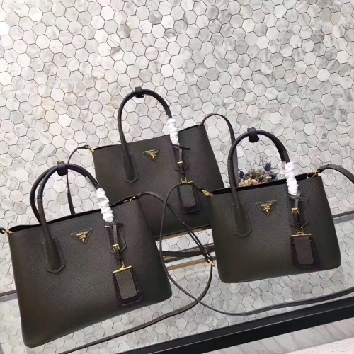 Prada Saffiano Original Leather Tote Bag BN2758 Černá