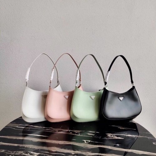 Kožená kabelka přes rameno Prada Saffiano 2BC499 růžová