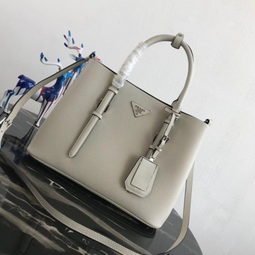 Prada Saffiano originální kožená taška BN2838 bílá
