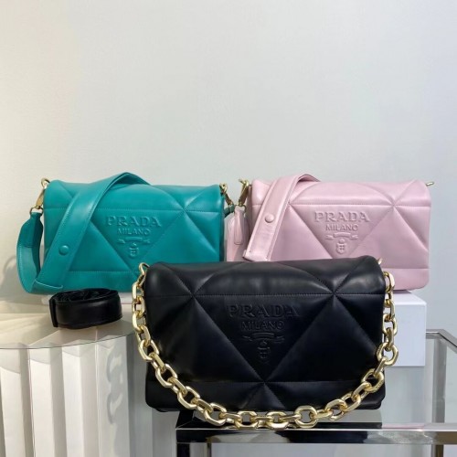 Prada System Polstrovaná Taška Přes Rameno Originální Ovčí Kůže 1AD306