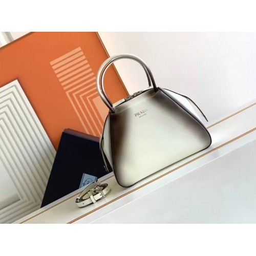 Kožená taška Prada 1BD663A bílá