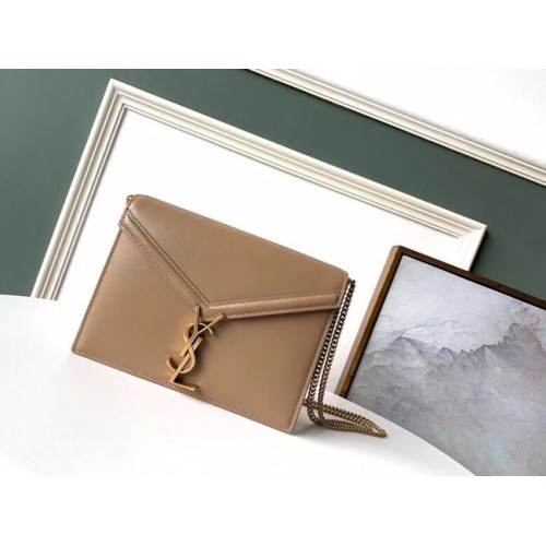 Kožená kabelka přes rameno SAINT LAURENT Cassandra 532750 Camel