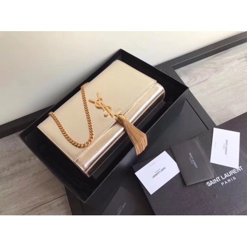 SAINT LAURENT Střední crossbody kabelka Kate 18831 zlatá