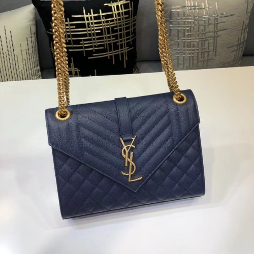 SAINT LAURENT Střední brašna 487206 tmavě modrá