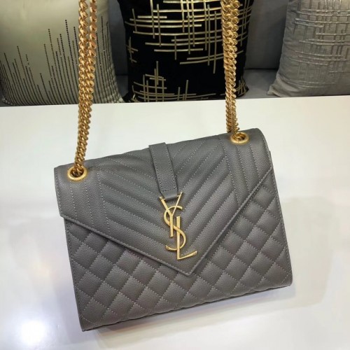 SAINT LAURENT Střední brašna 487206 šedá