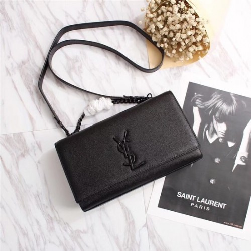 Kožená kabelka přes rameno SAINT LAURENT Monogram Kate 26806 černá