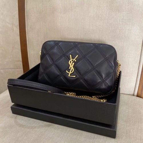 Originální kožená kabelka přes rameno SAINT LAURENT Y565041 černá