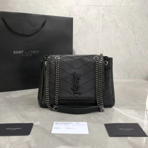 Kožená kabelka přes rameno SAINT LAURENT Y554248 černá