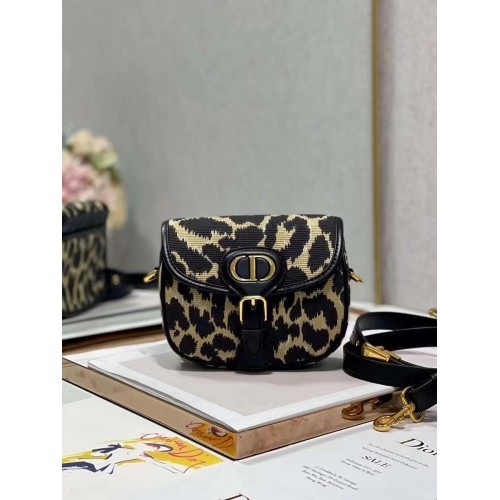 MALÁ TAŠKA DIOR BOBBY BAG Béžová vícebarevná výšivka Mizza C9269E