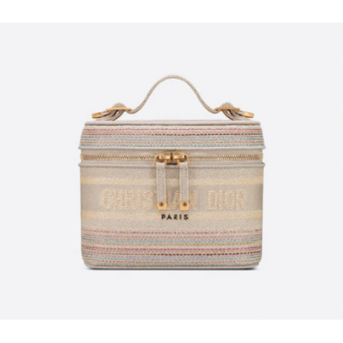 MALÝ CESTOVNÍ KOSMICKÝ PUT DIORTRAVEL s vícebarevnou pruhovanou výšivkou S5489C