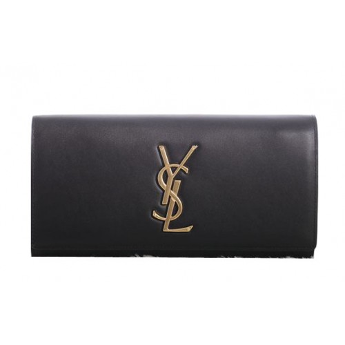 Klasická monogramová psaníčka Saint Laurent z originální kůže Y5486 černá