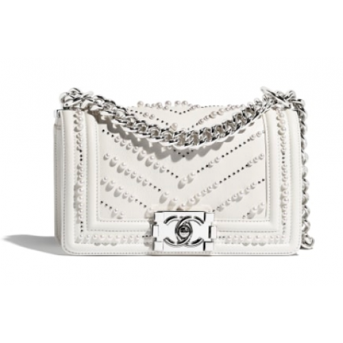 Malá chlapecká taška s klopami A67085 bílá