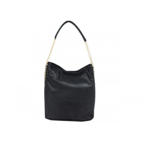 Kožená kabelka Stella McCartney Calfskin Hobo 836 černá