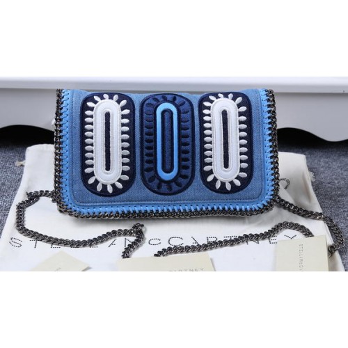 Džínová kabelka přes rameno Stella McCartney SM829 modrá