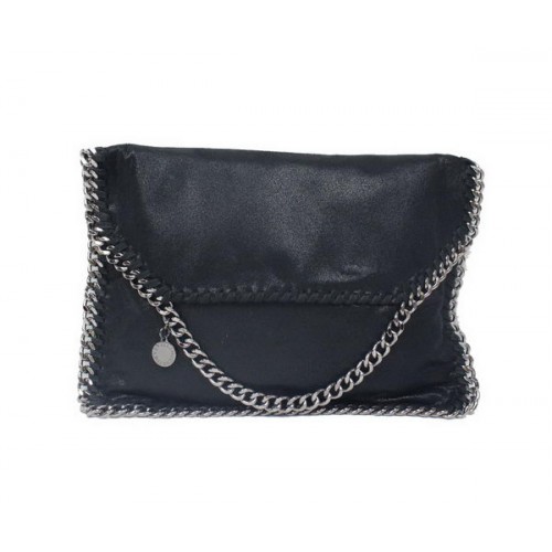 Stella McCartney Falabella černá PVC kabelka přes rameno 876 stříbrná
