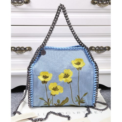 Džínová kabelka Stella McCartney Falabella SMC8866 žlutá