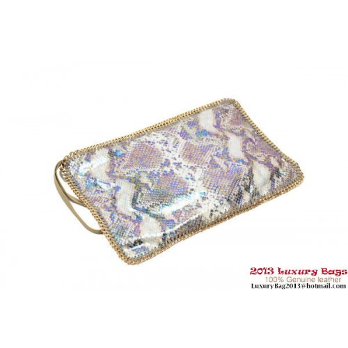 Kabelka Stella McCartney Falabella Fold Over Clutch 832 Apricot Snake