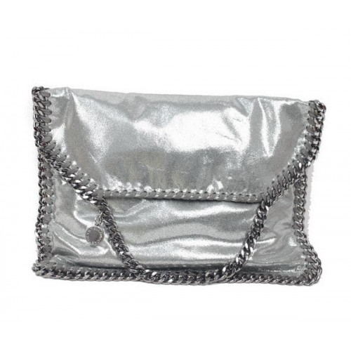 Kabelka přes rameno Stella McCartney Falabella z PVC 876 stříbrná