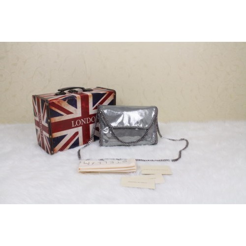 Kabelka přes rameno Stella McCartney Falabella z PVC SM875 stříbrná