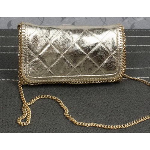 Kabelka přes tělo Stella McCartney Falabella z PVC, zlatá, SM882