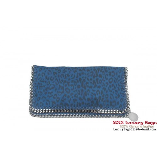 Stella McCartney Falabella Leopard PVC skládací psaníčko 812S modrá